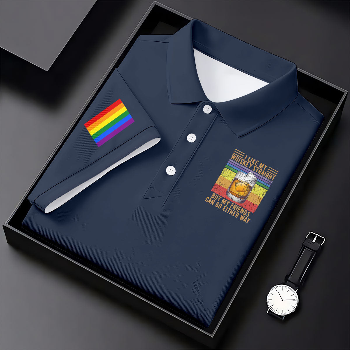 I Like My Whiskey Straight LGBT Pride Month Fun Women's Golf Shirts, LGBT Support Pride Shirt
