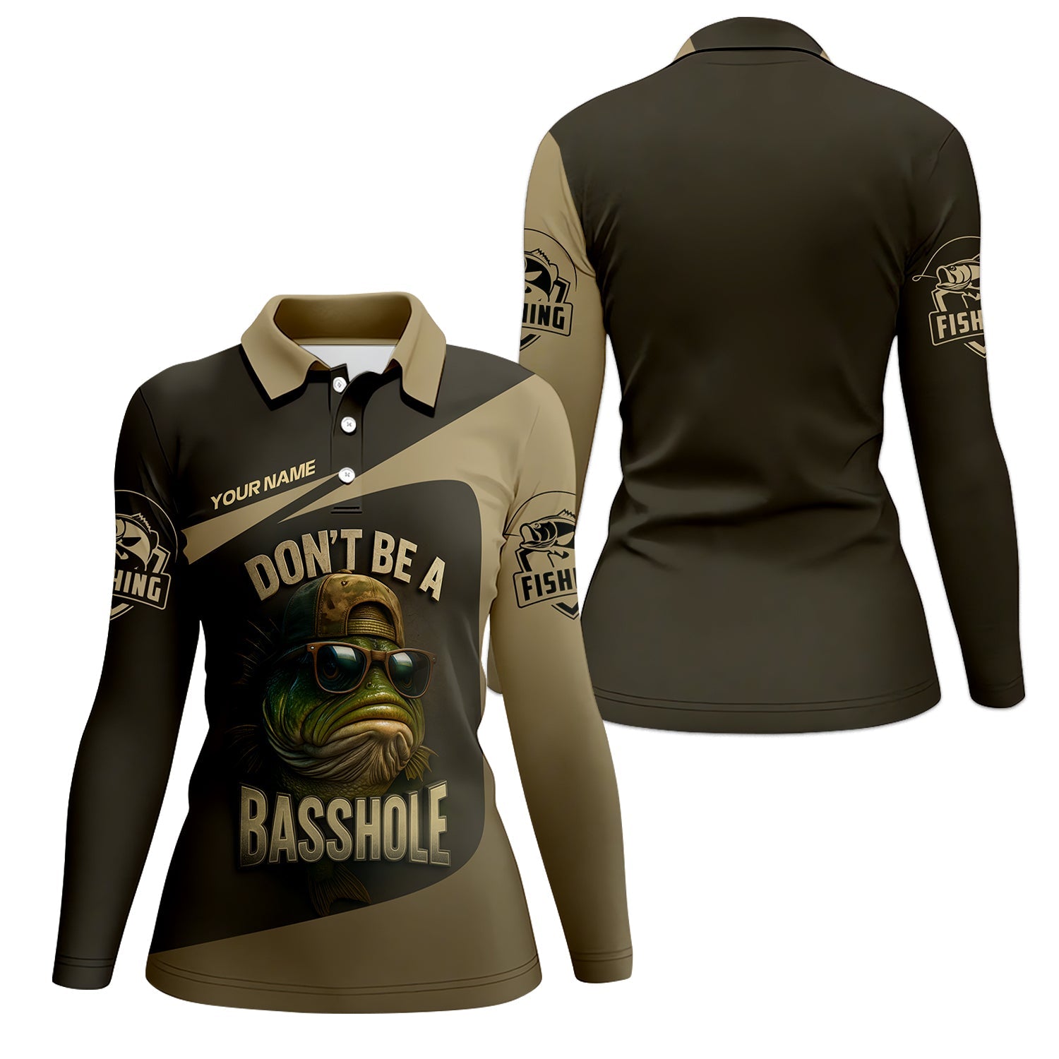 Don't Be A Basshole Women's Fishing Shirt, Mahi Fishing Shirt, UPF Fishing Shirt