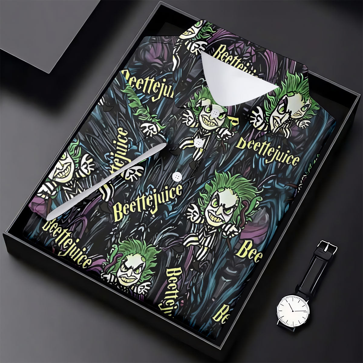 Halloween Horror Character Cartoon Hawaiian Golf Shirt, Women's Golf Polo, Printed Golf Shirt
