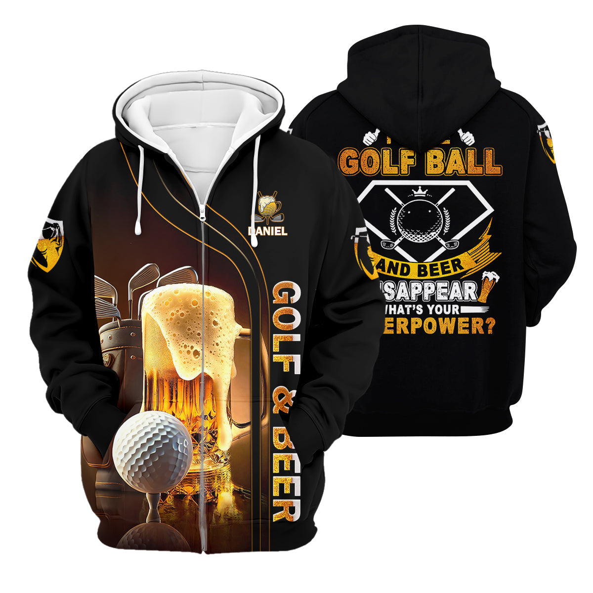 I Make Golf Ball And Beer Disappear Custom Golf Polo ShirtMens Golf Gift, Golf Lover Gift