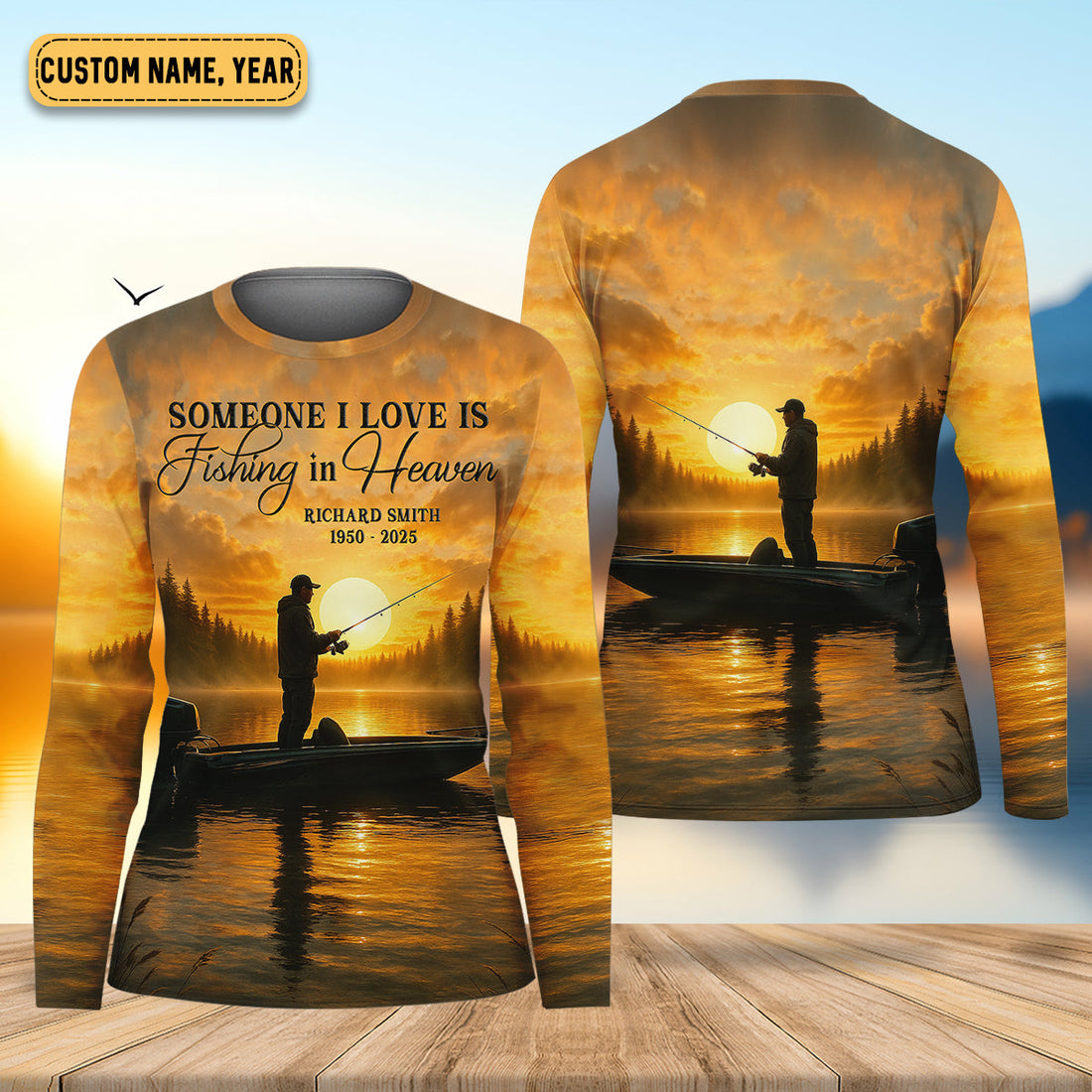 Someone I Love Is Fishing In Heaven Fishing Shirt For Women, Fishing Gift Ideas, Female Fishing Shirts