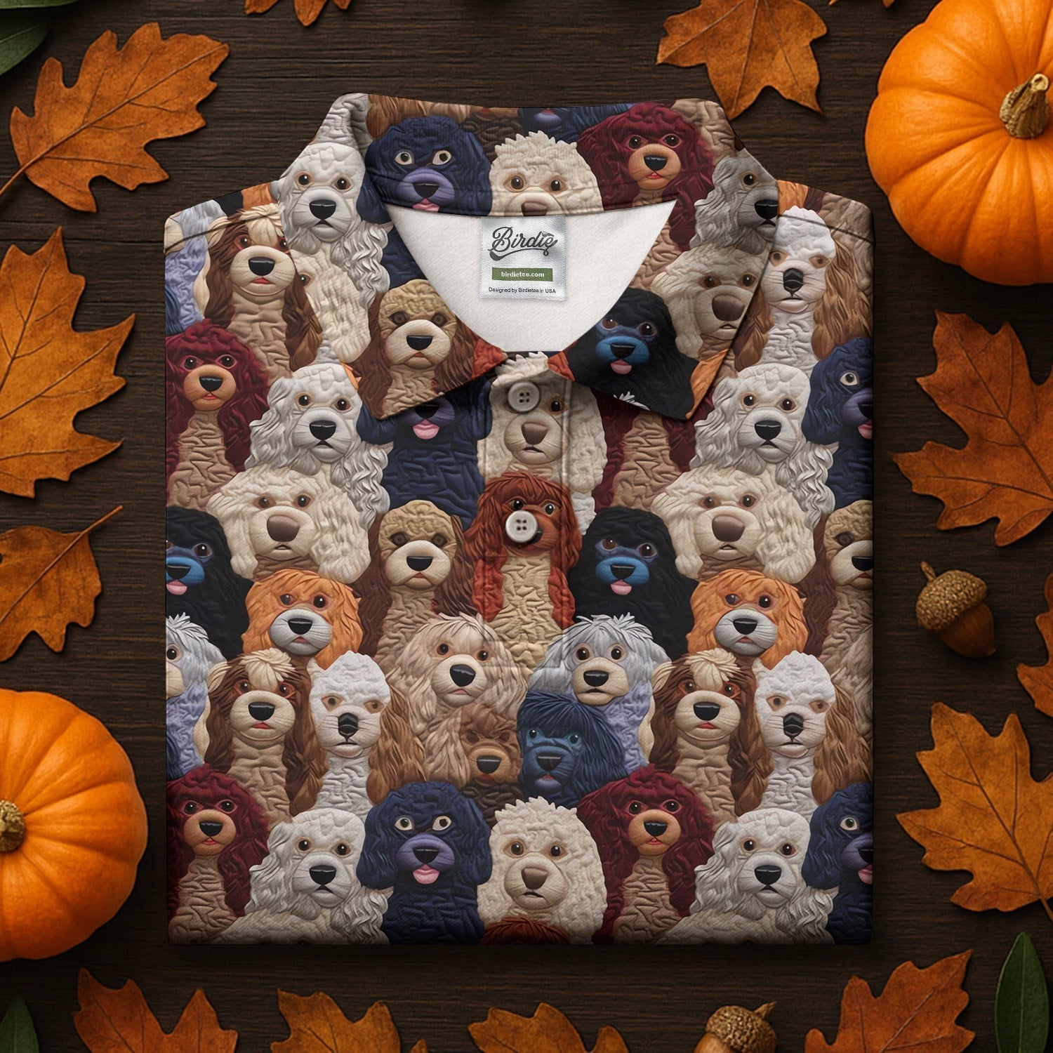 Cartoon Poodle Dog Women's Golf Tops, Gifts For Dog Lovers, Ladies Golf Polos, Golf Gift For Ladies