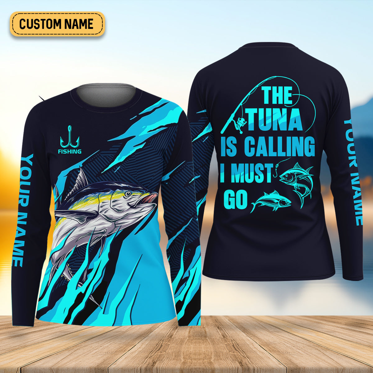 The Tuna Is Calling I Must Go Tuna Fishing SPF Shirt, Fishing Shirt For Women, Fishing Gift For Fisherwomen