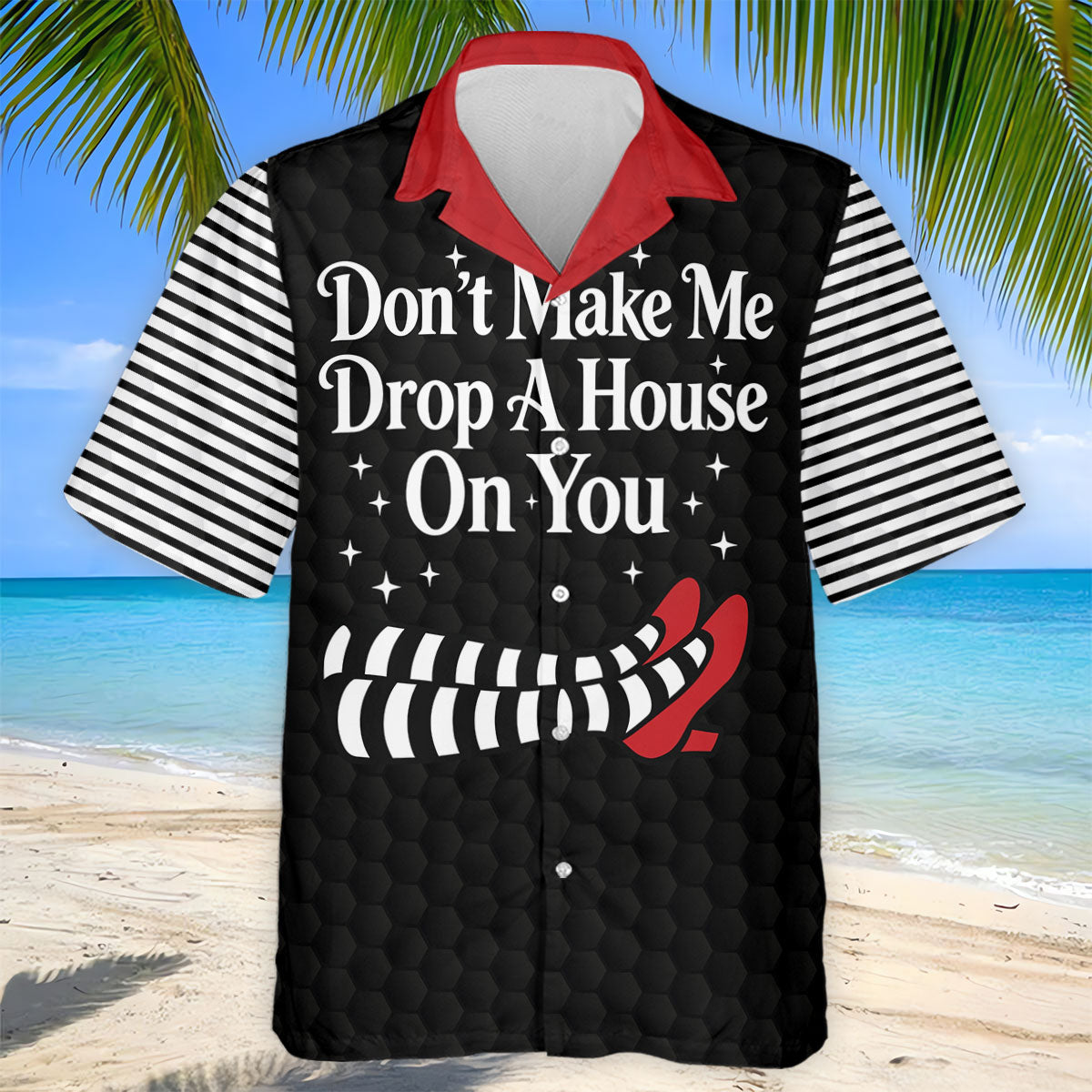 Don't Make Me Drop A House On You Polo Shirt, Halloween Golf Shirt, Mens Golf Apparel