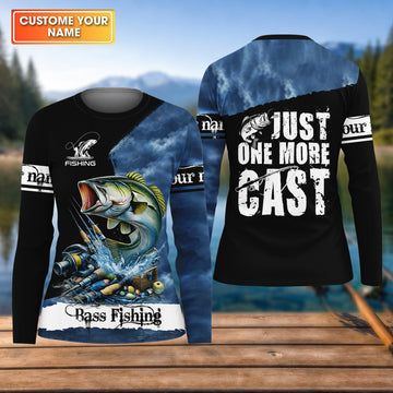 Just One More Cast Personalized Fishing Shirt For Women, Long Sleeve Fishing Shirt, Gift For Her
