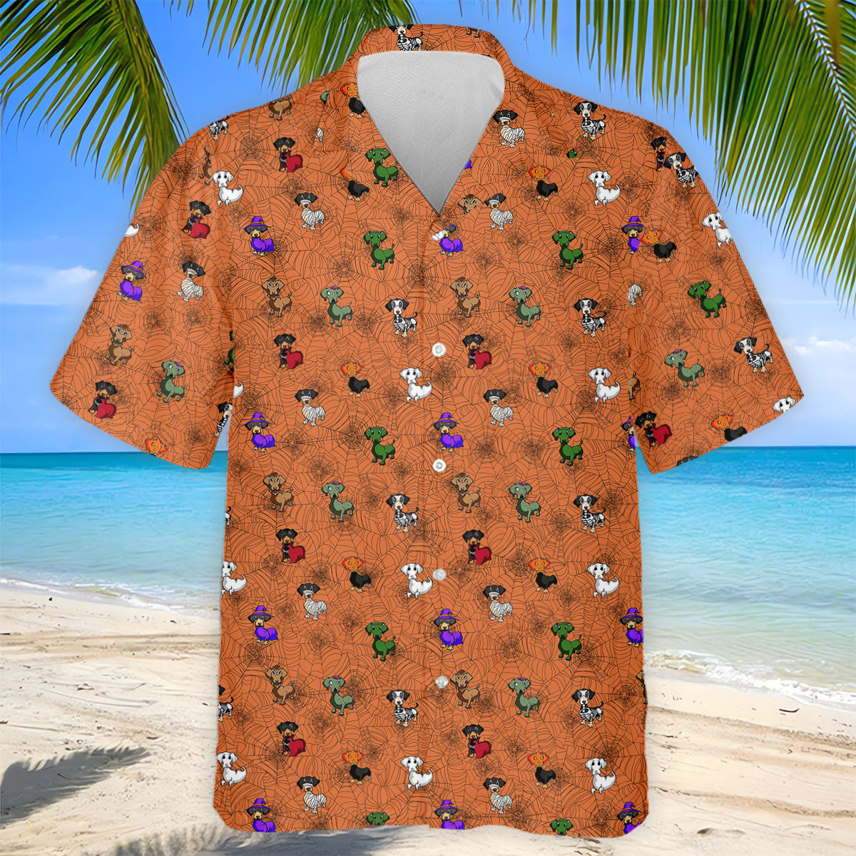 Costume Dogs Spider Web Halloween Golf Polo Shirt, Dog Lover Shirt, Golf Shirts For Men