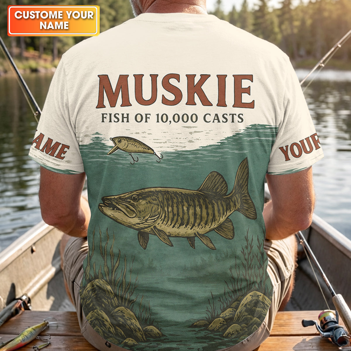 Muskie Fish Of 10000 Casts Vintage Fishing Shirt, Fishing UPF Shirts, Fishing Shirts For Men