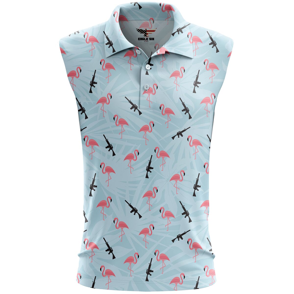 Funny Flamingos Women's Sleeveless Golf Polo ShirtMothers Day Gift, Women Golf Gifts