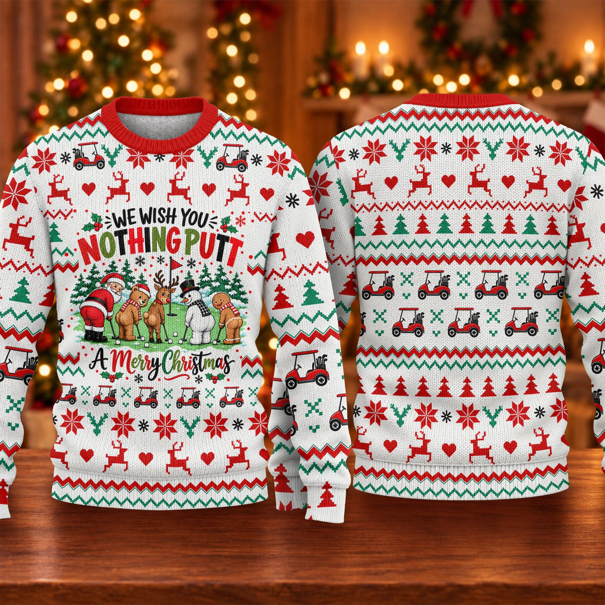 We Wish You Nothing Putt Ugly Christmas Sweater, Christmas Gifts, Christmas Golf Gift