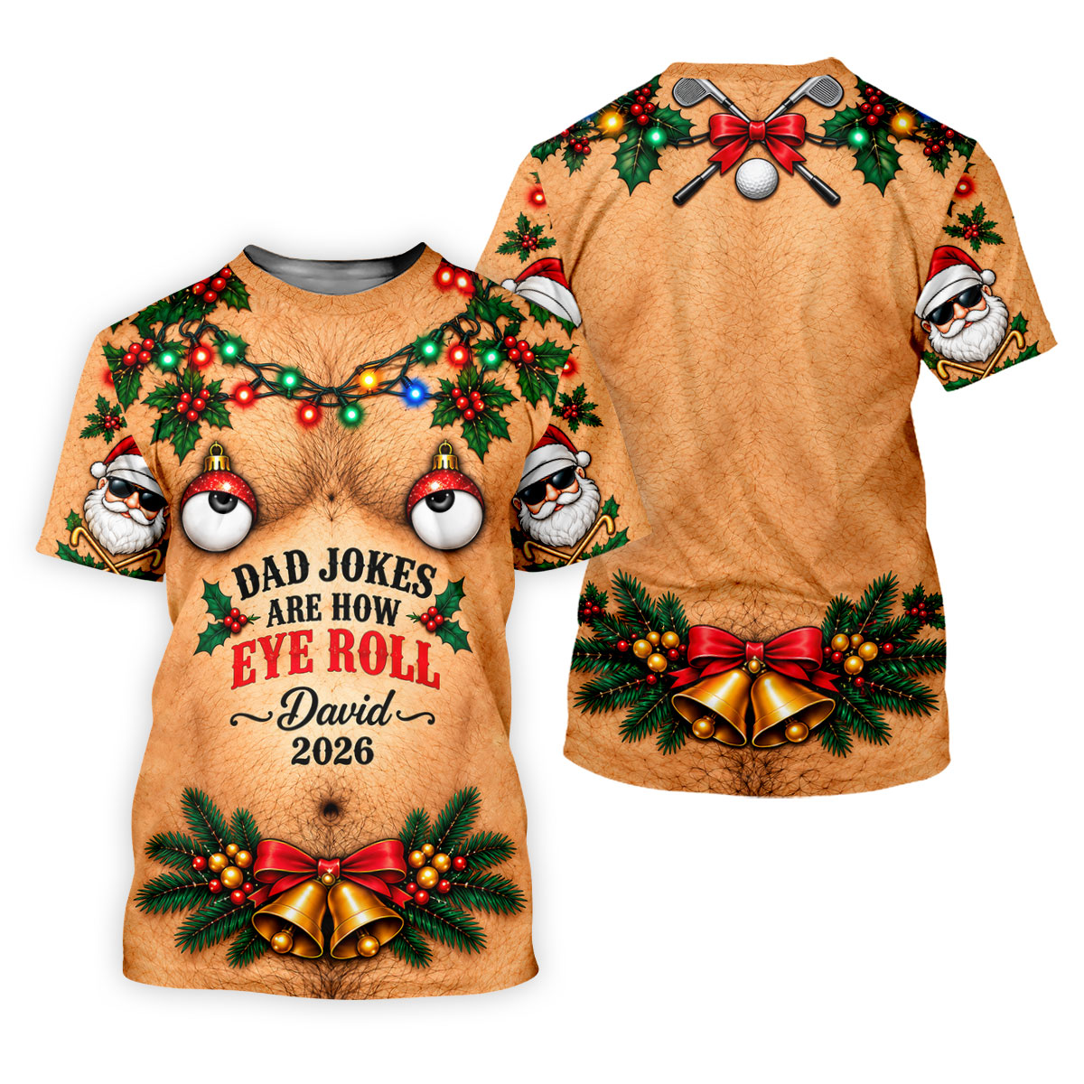 Funny Dad Jokes Eye Roll Christmas Golf Shirt, Ladies Golf Shirts, Ladies Golf Tops