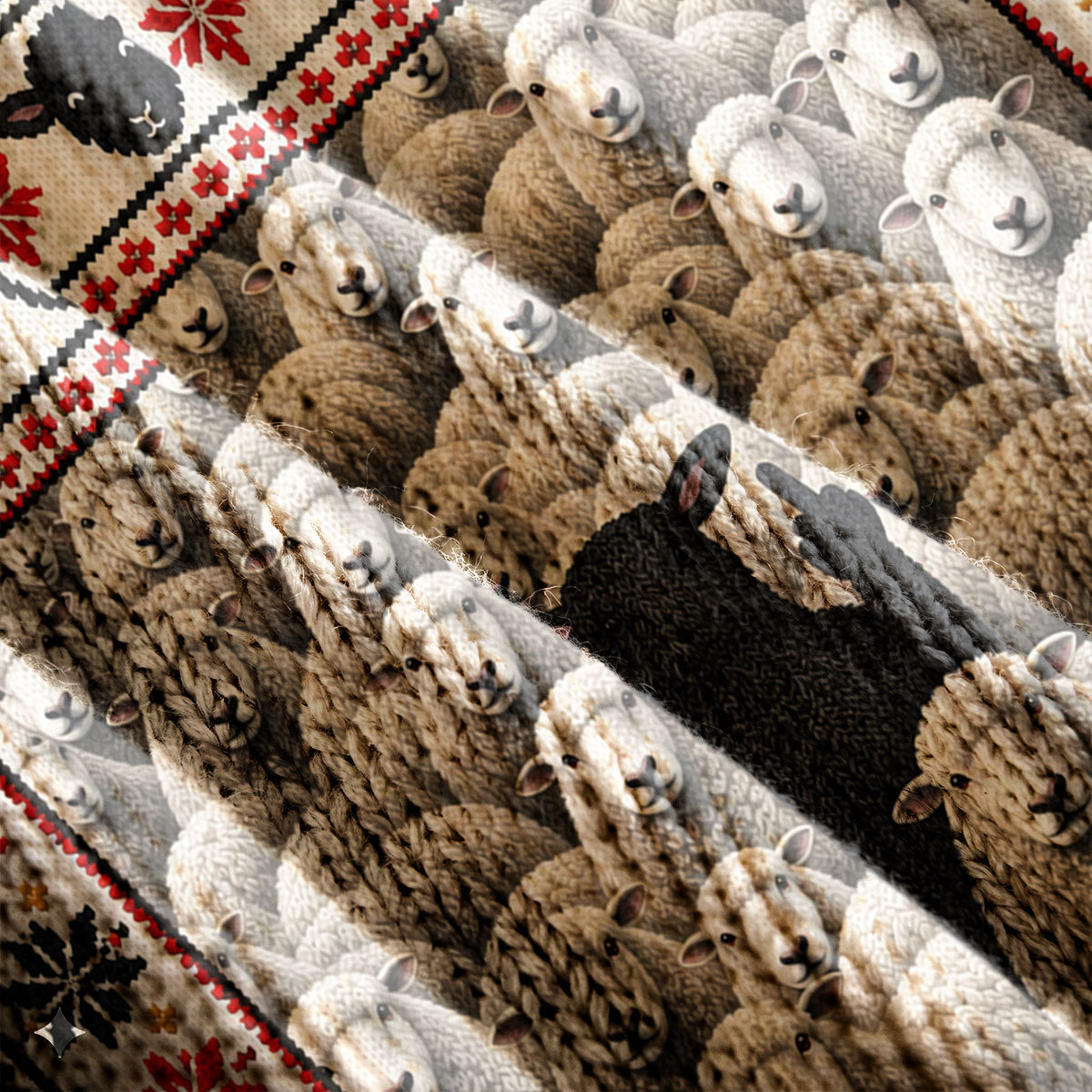 Black Sheep Fair Isle Ugly Christmas Sweater, Funny Christmas Outfit, Christmas Gifts