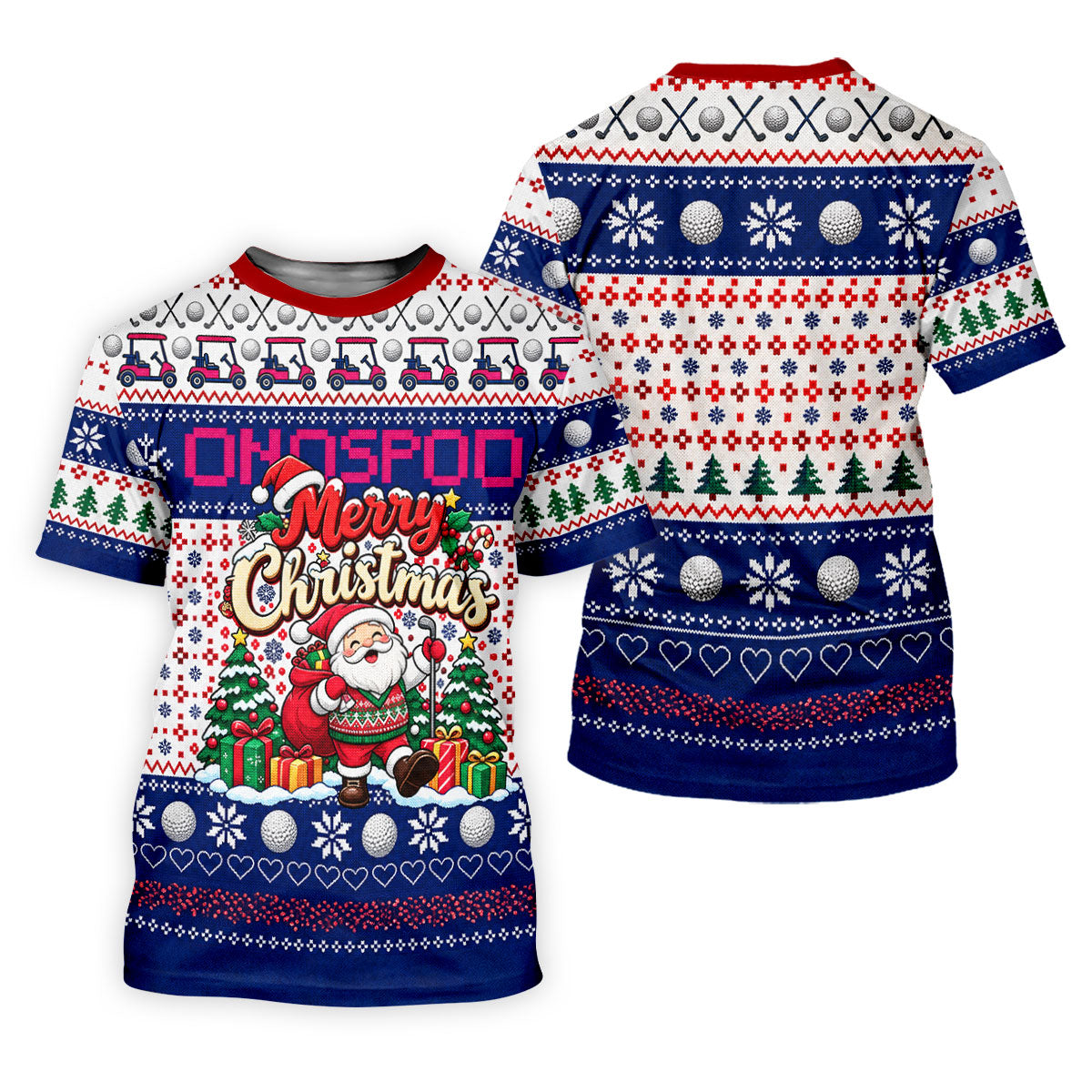 Santa Golf Balls Merry Christmas Golf Shirt, Mens Golf Polo, Golf Shirts For Men