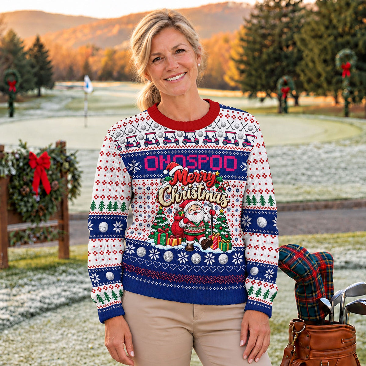 Ugly Christmas Sweater Santa Golf Balls, Ugly Sweater Party, Christmas Golf Gift