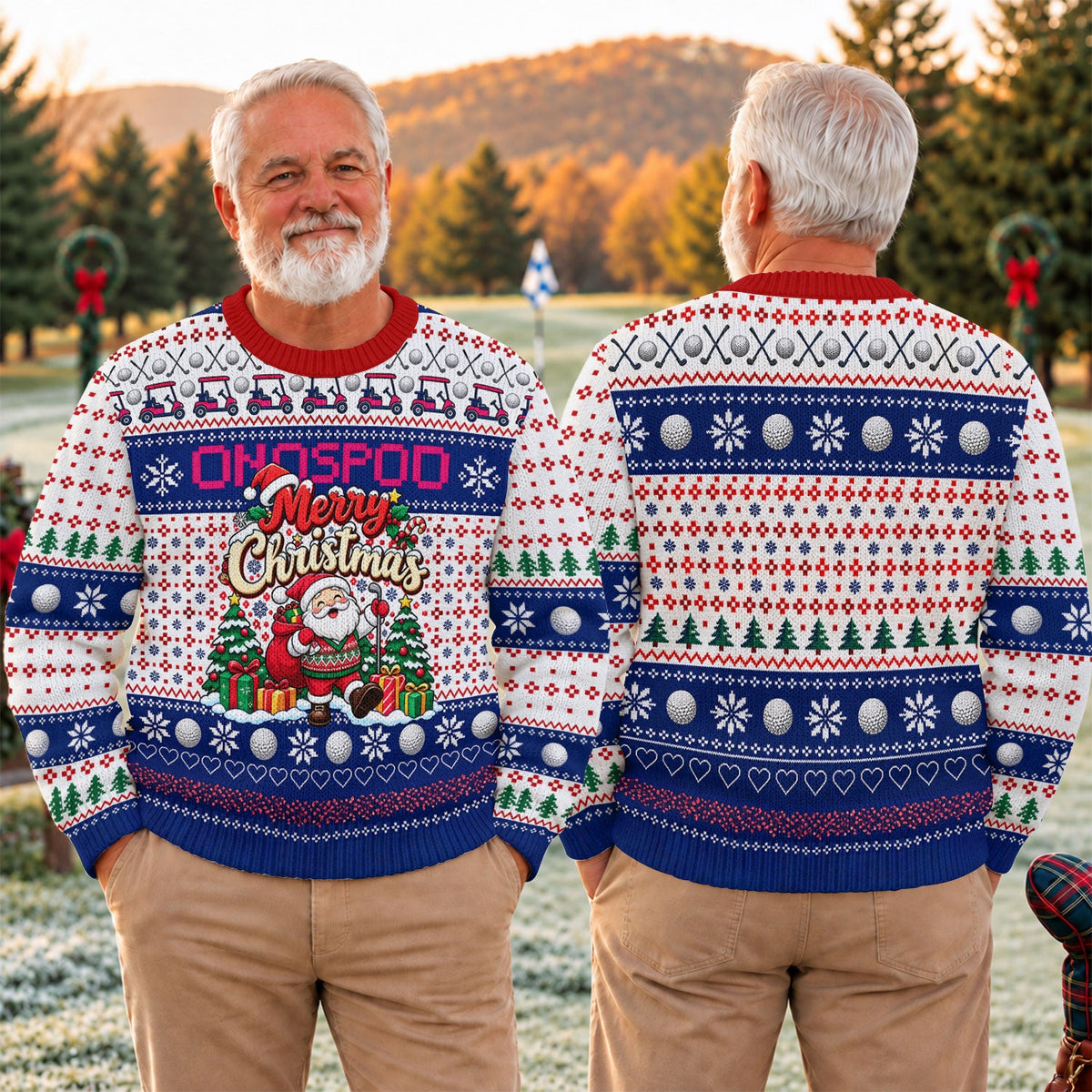 Ugly Christmas Sweater Santa Golf Balls, Ugly Sweater Party, Christmas Golf Gift