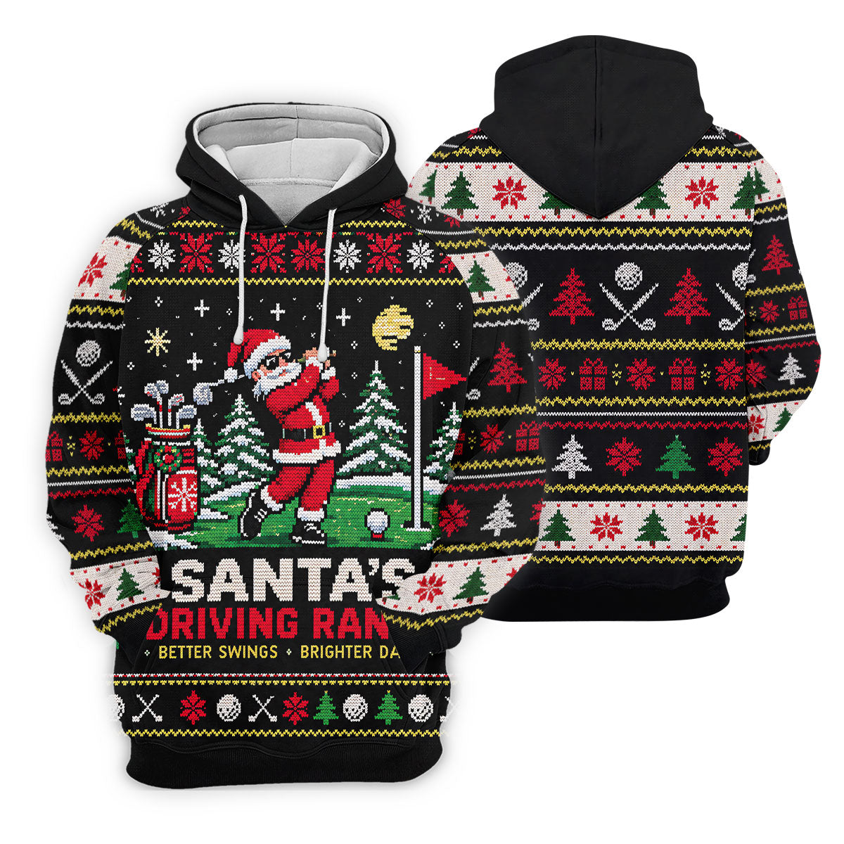 Santa Driving Range Christmas Golf Shirt, Golf Shirts For Men, Mens Golf Apparel