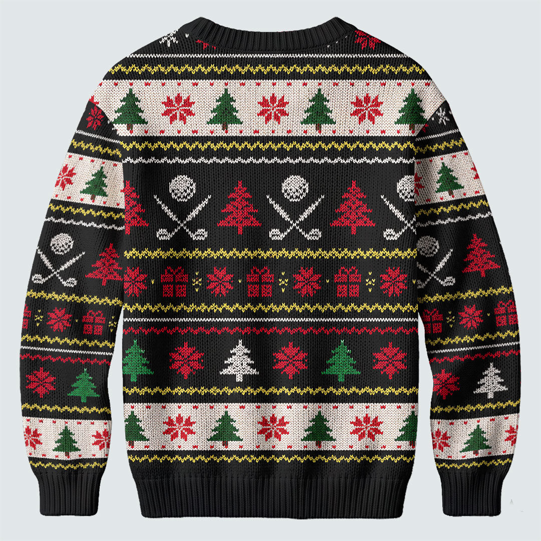 Ugly Christmas Sweater Santa Driving Range, Ugly Sweater Party, Holiday Party Sweater