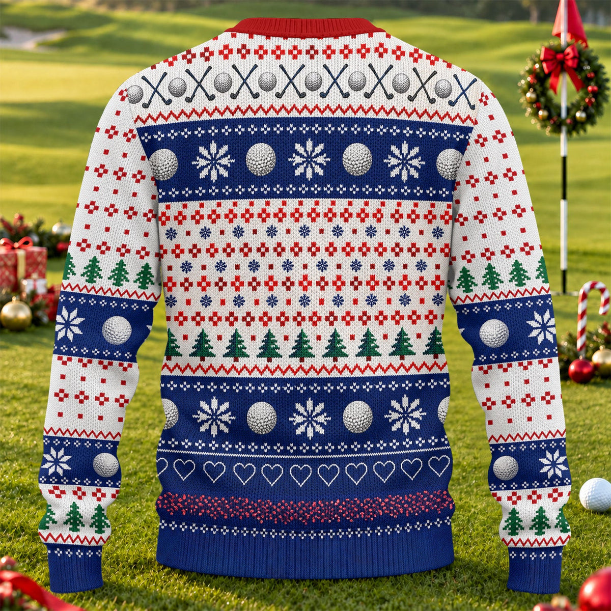 Ugly Christmas Sweater Santa Golf Balls, Ugly Sweater Party, Funny Christmas Outfit