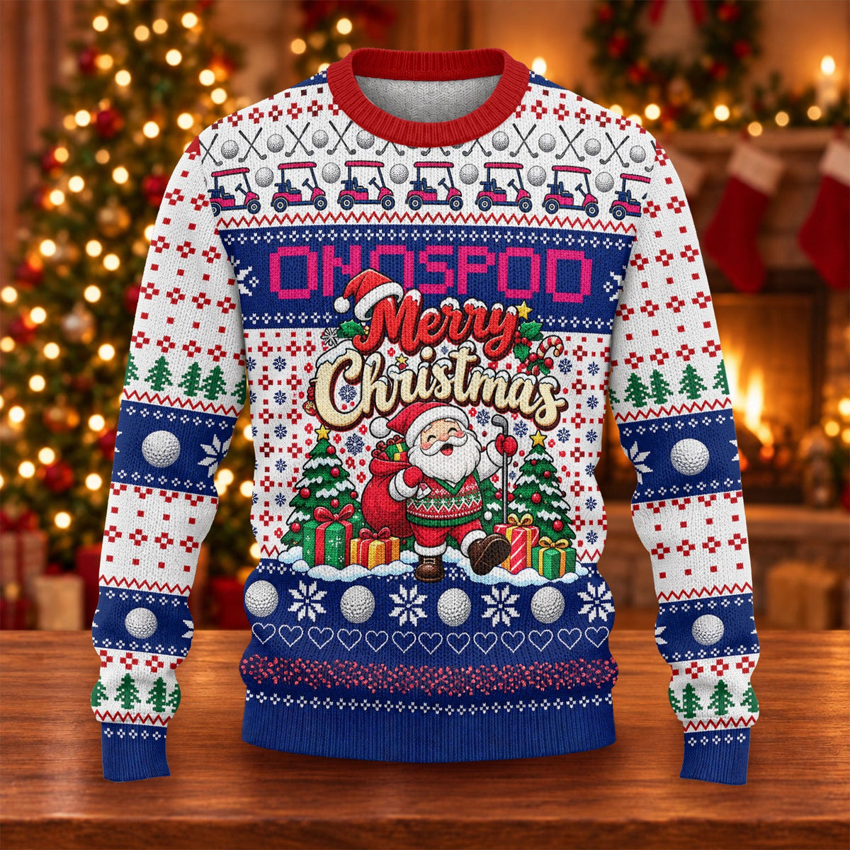 Ugly Christmas Sweater Santa Golf Balls, Ugly Sweater Party, Funny Christmas Outfit