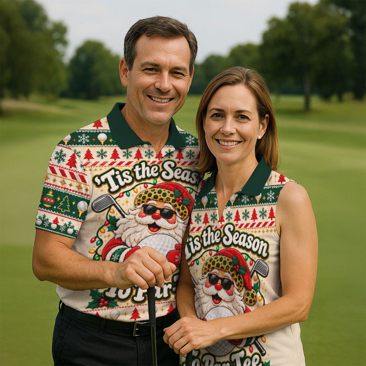 Tis The Season To Par-Tee Christmas Golf Shirt, Mens Golf Polo, Golf Shirts For Men