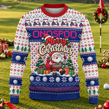 Ugly Christmas Sweater Santa Golf Balls, Ugly Sweater Party, Funny Christmas Outfit