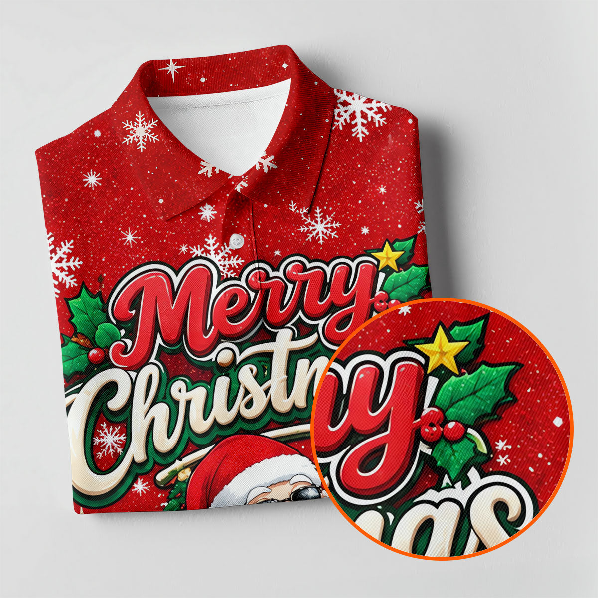 Retro Merry Christmas Script Christmas Golf Shirt, Womens Golf Tops, Ladies Golf Tops