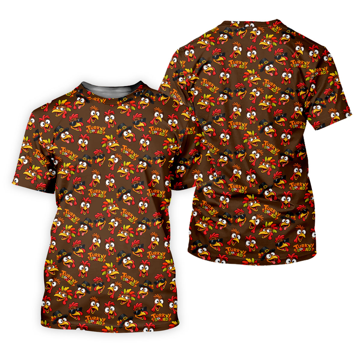 Thanksgiving Turkey Squad Golf Shirt, Womens Golf Apparel, Golf Shirts For Women