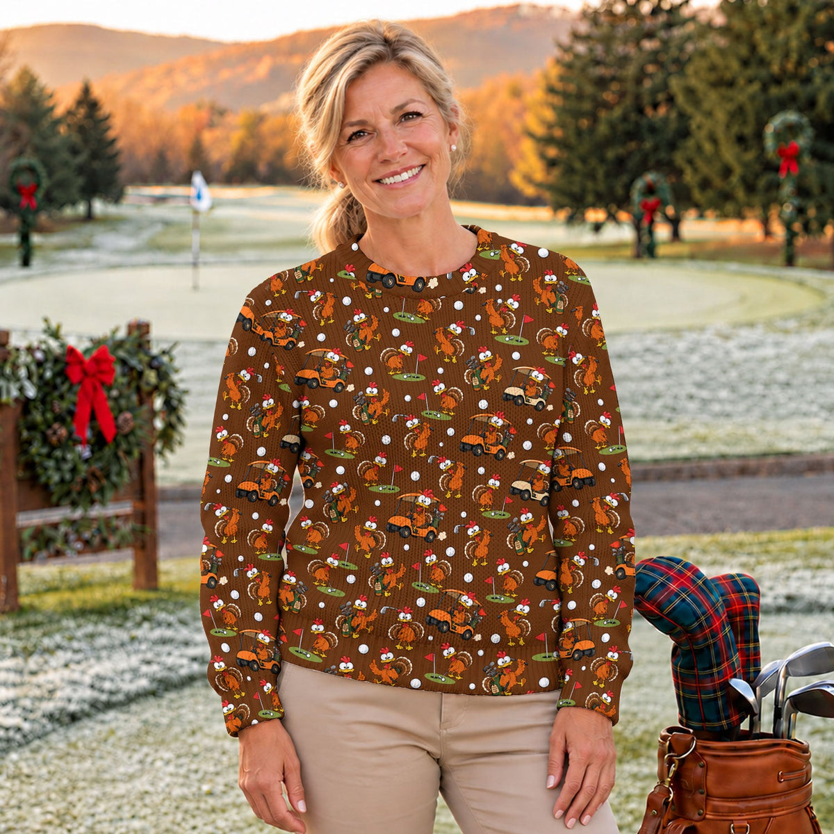 Ugly Christmas Sweater Thanksgiving Turkey Carts, Ugly Sweater Party, Funny Xmas Gift