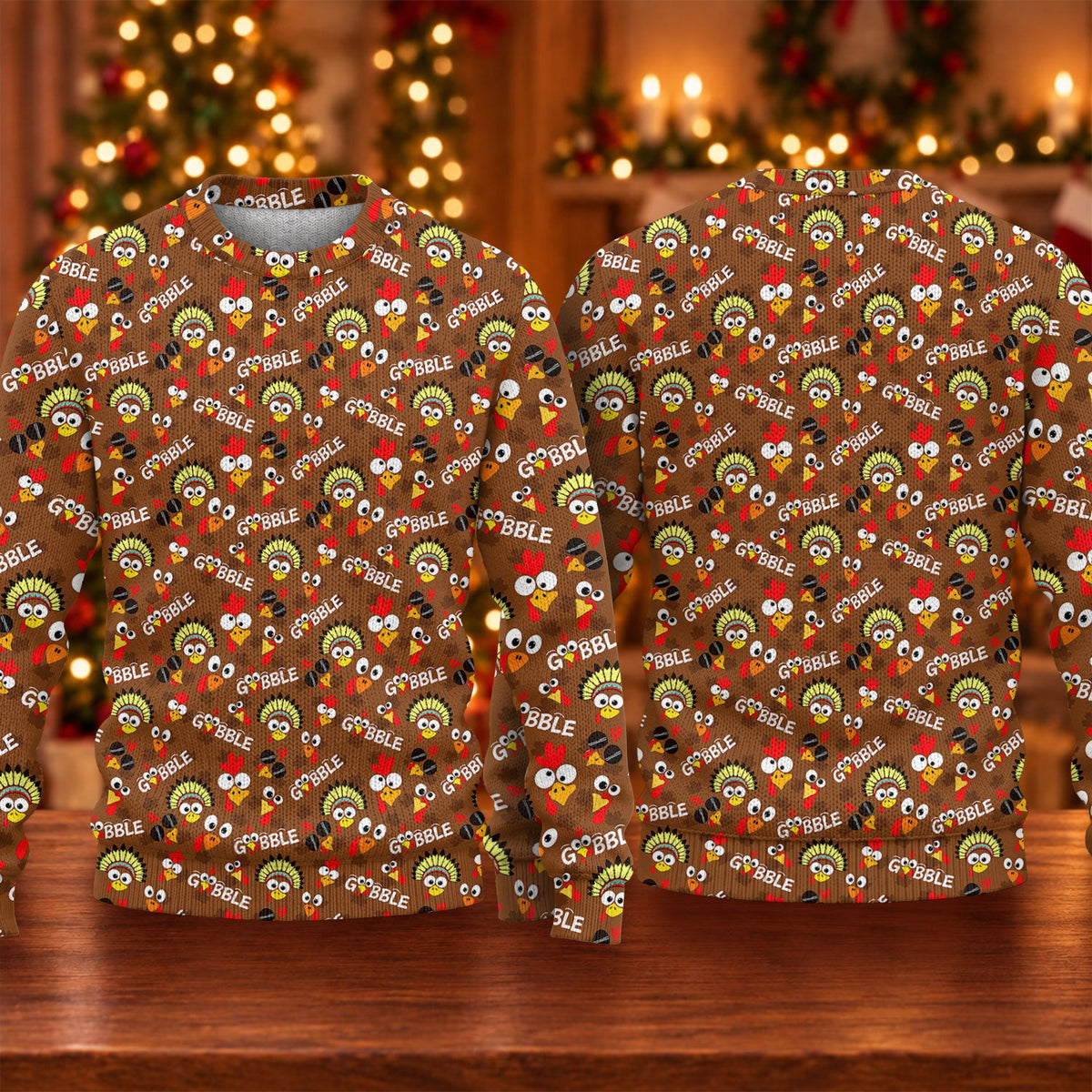 Ugly Christmas Sweater Thanksgiving Gobble Turkey, Golf Lover Gifts, Christmas Gifts