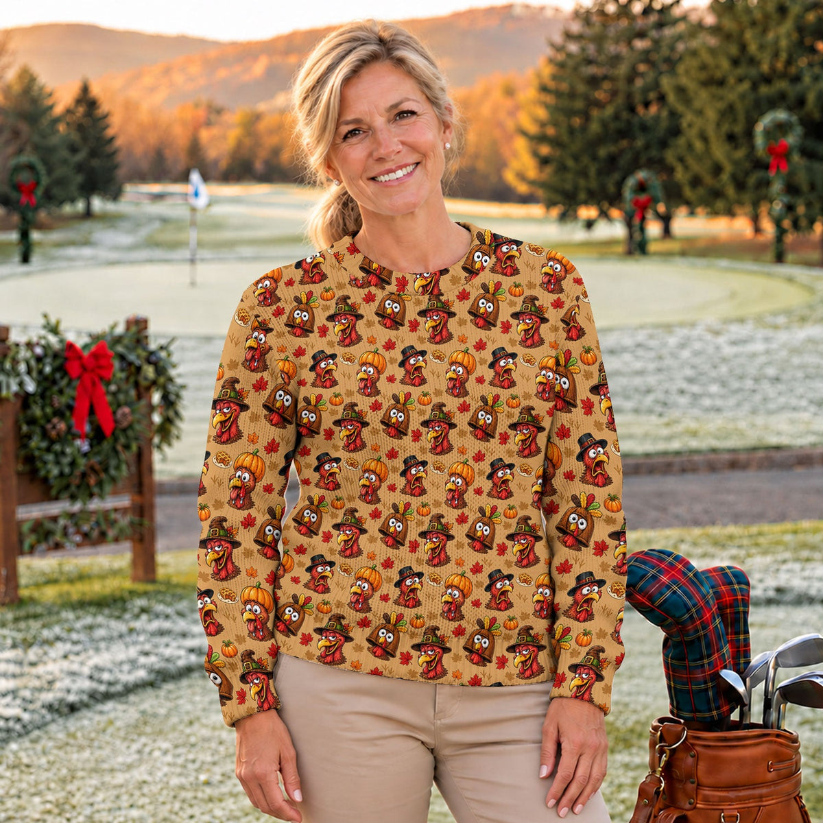 Ugly Christmas Sweater Thanksgiving Pilgrim Turkey, Funny Xmas Gift, Christmas Gifts