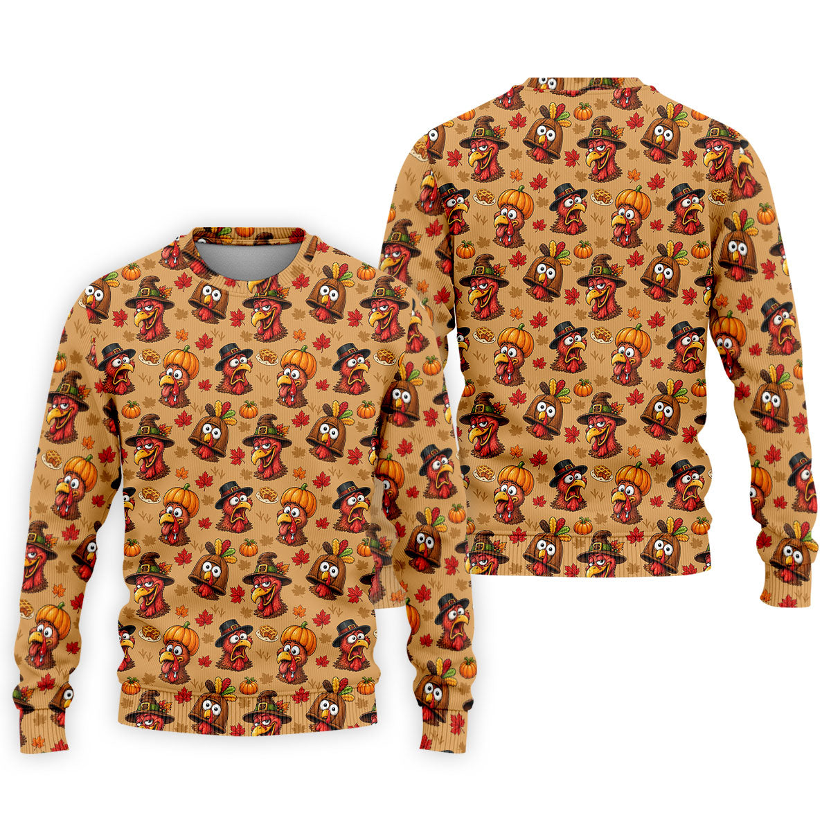 Funny Turkey Thanksgiving Pumpkin Golf Shirt, Mens Golf Polo, Mens Golf Shirts