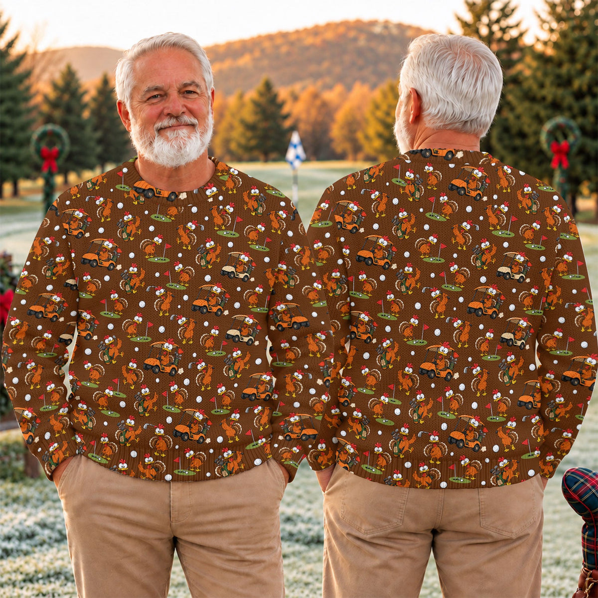 Ugly Christmas Sweater Thanksgiving Turkey Carts, Ugly Sweater Party, Funny Xmas Gift
