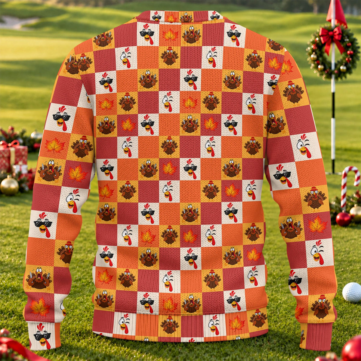 Ugly Christmas Sweater Thanksgiving Checker, Ugly Sweater Party, Funny Xmas Gift