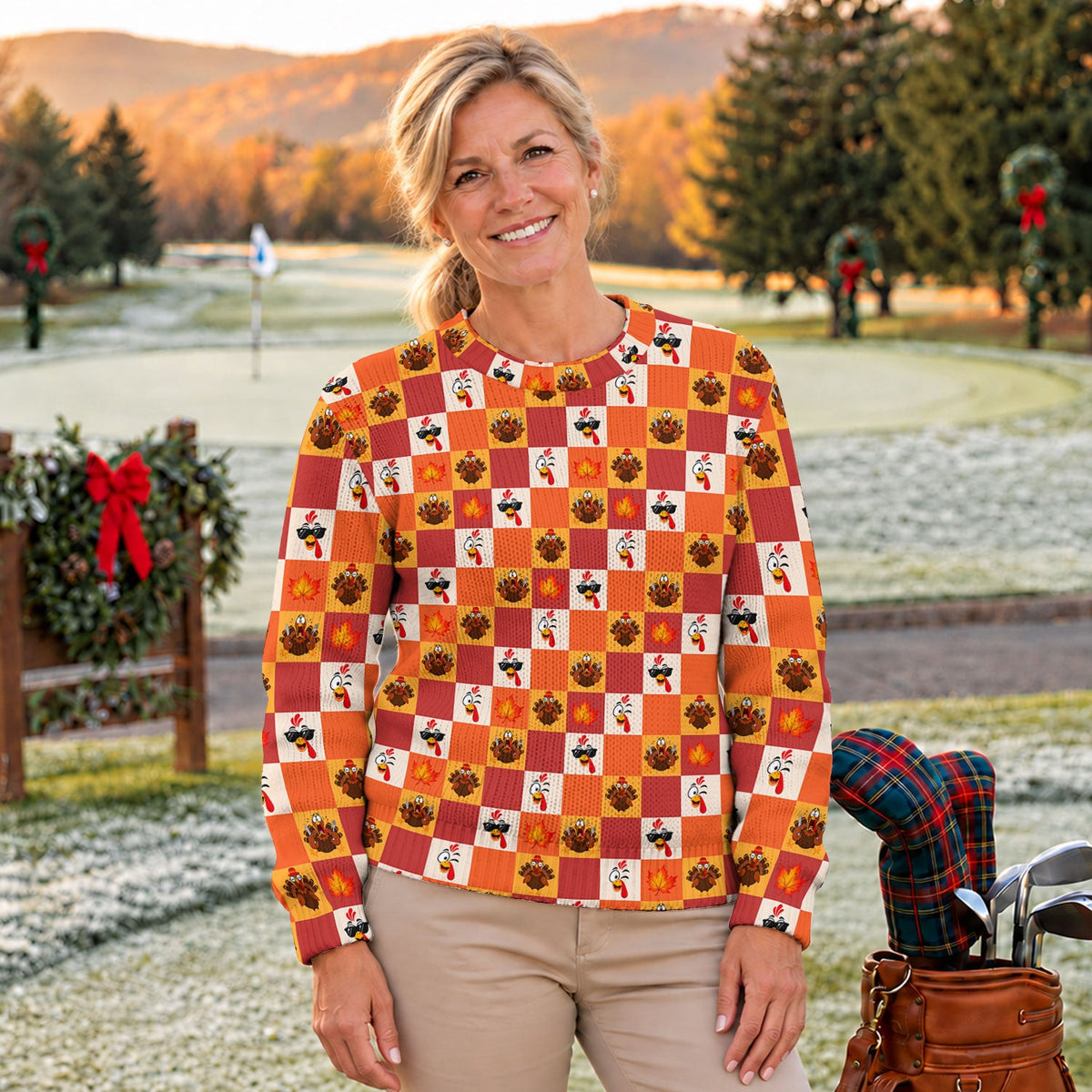 Ugly Christmas Sweater Thanksgiving Checker, Ugly Sweater Party, Funny Xmas Gift