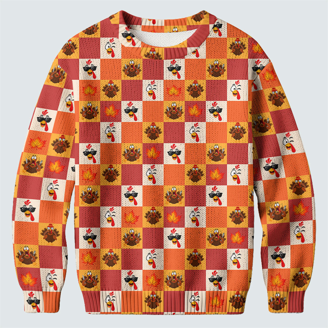 Ugly Christmas Sweater Thanksgiving Checker, Ugly Sweater Party, Funny Xmas Gift