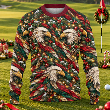 Ugly Christmas Sweater Eagle Pattern, Ugly Sweater Party, Christmas Party Outfit
