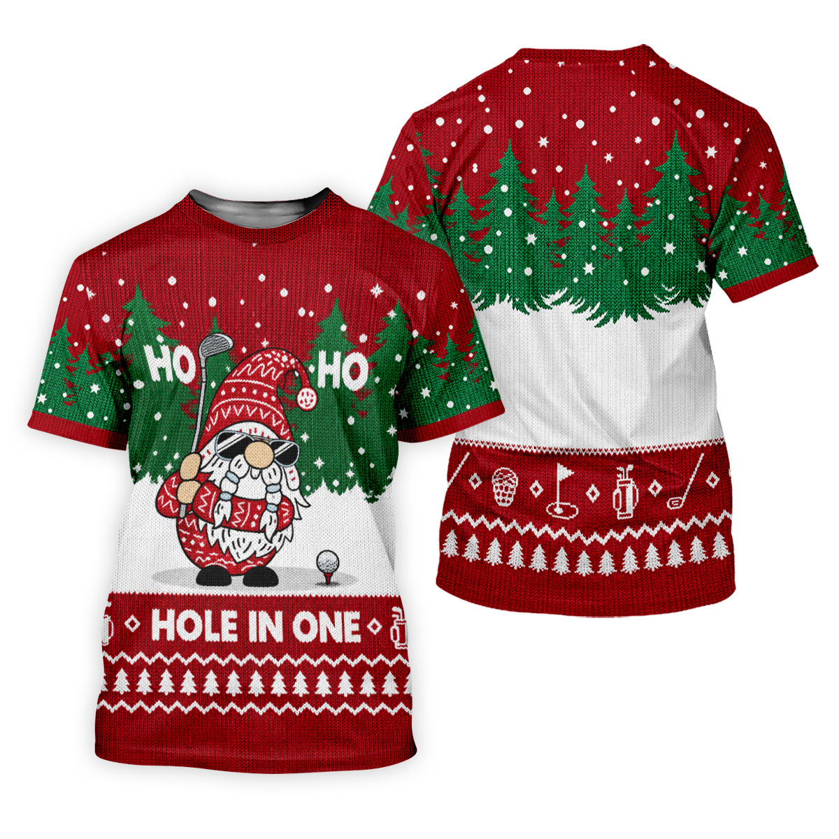 Ho Ho Ho Hole In One Christmas Golf Shirt, Womens Golf Tops, Golf Gifts For Women