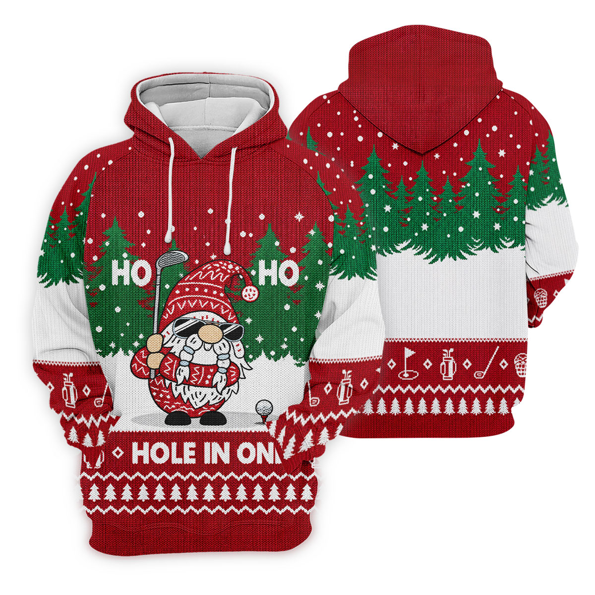 Ho Ho Ho Hole In One Christmas Golf Shirt, Golf Shirts For Men, Mens Golf Shirts