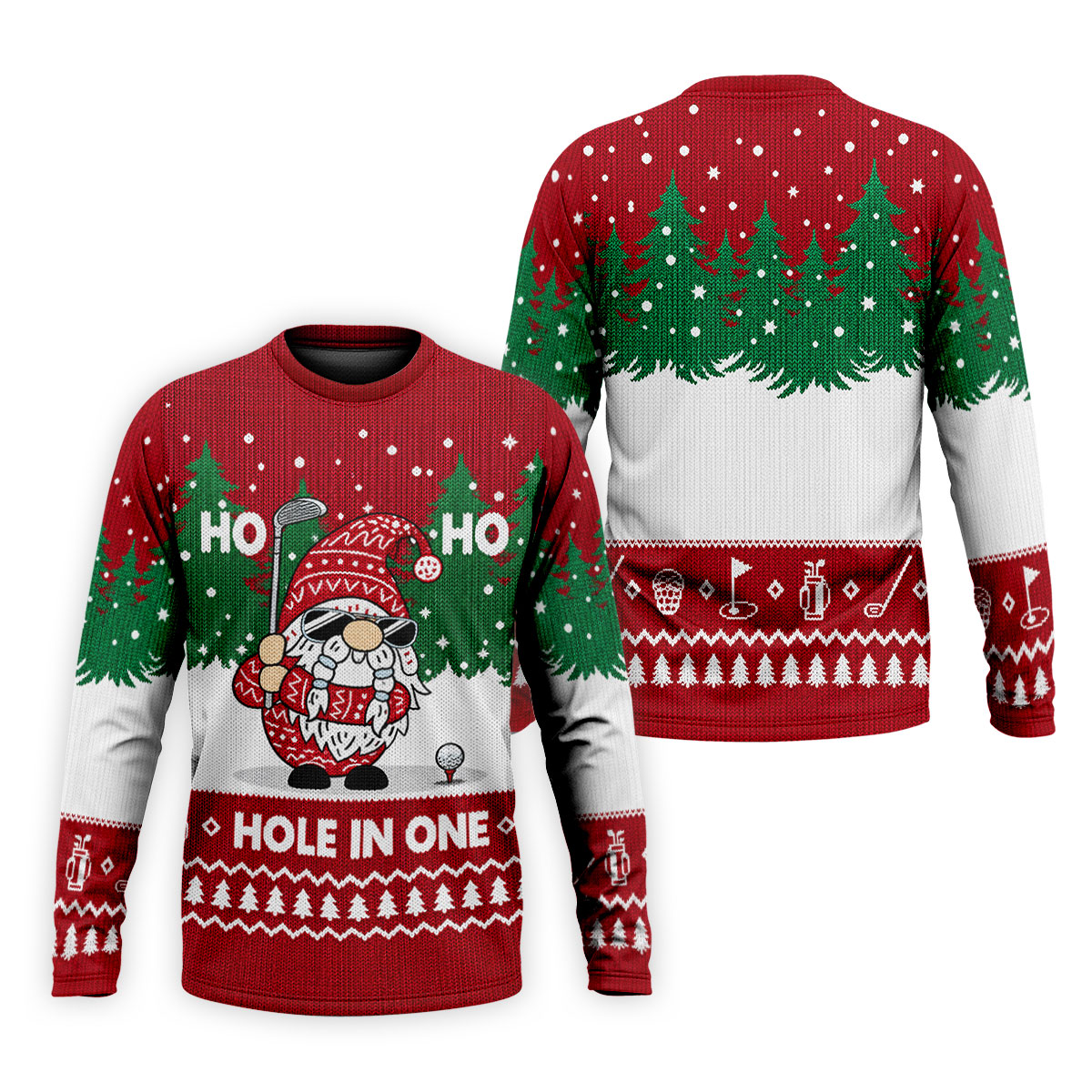 Ho Ho Ho Hole In One Christmas Golf Shirt, Golf Shirts For Men, Mens Golf Shirts