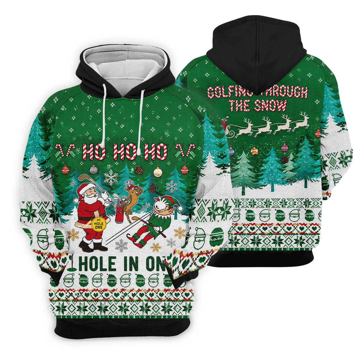 Santa Hole In One Christmas Golf Shirt, Ladies Golf Shirts, Golf Gifts For Women