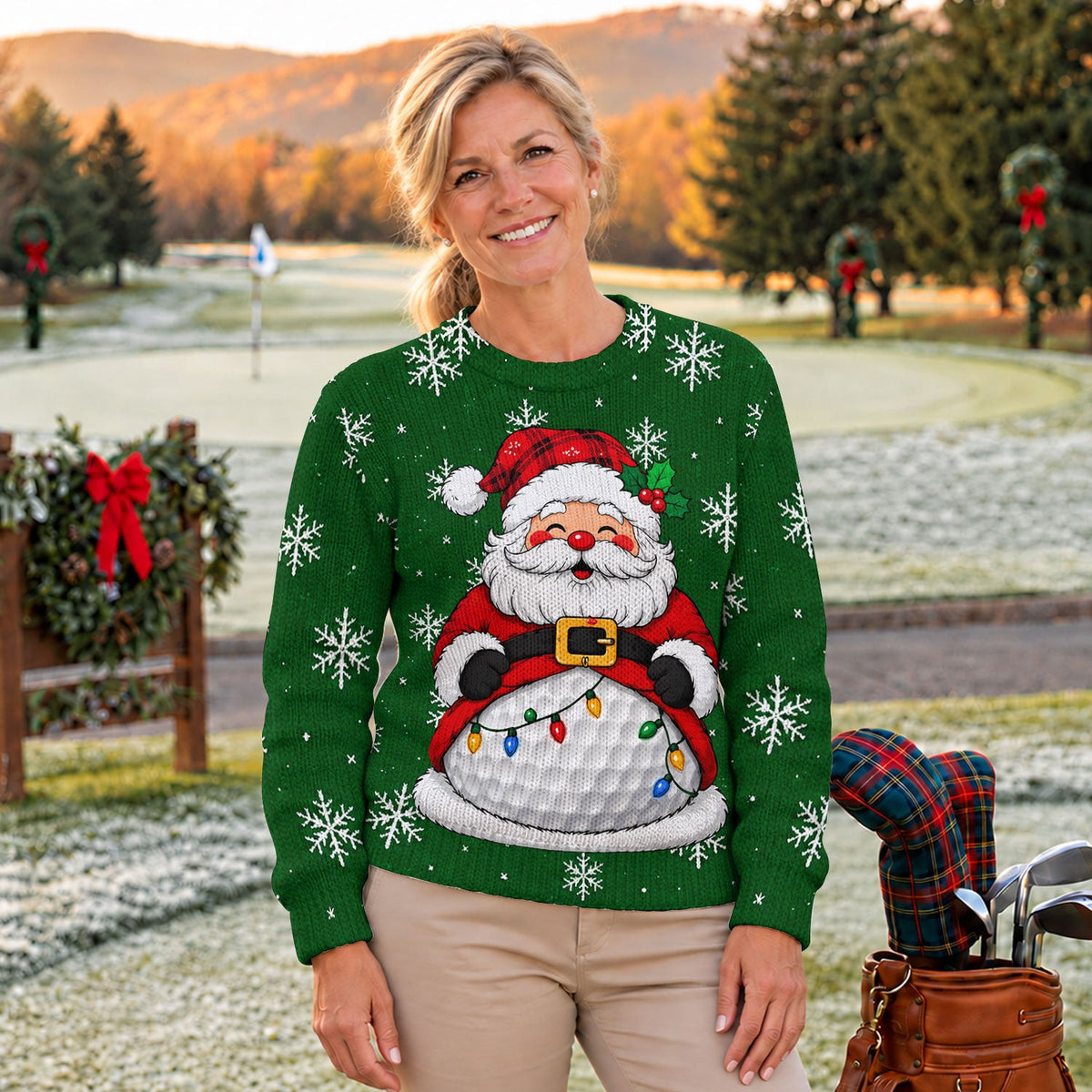Ugly Christmas Sweater Santa Golf Ball Snowman, Ugly Sweater Party, Christmas Gifts