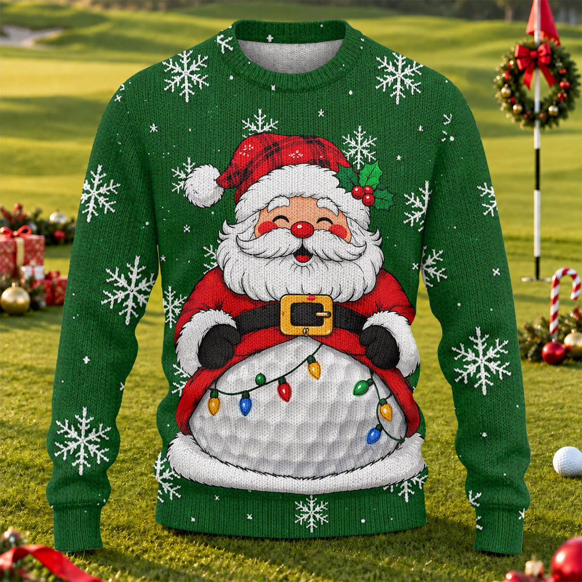 Ugly Christmas Sweater Santa Golf Ball Snowman, Ugly Sweater Party, Christmas Gifts