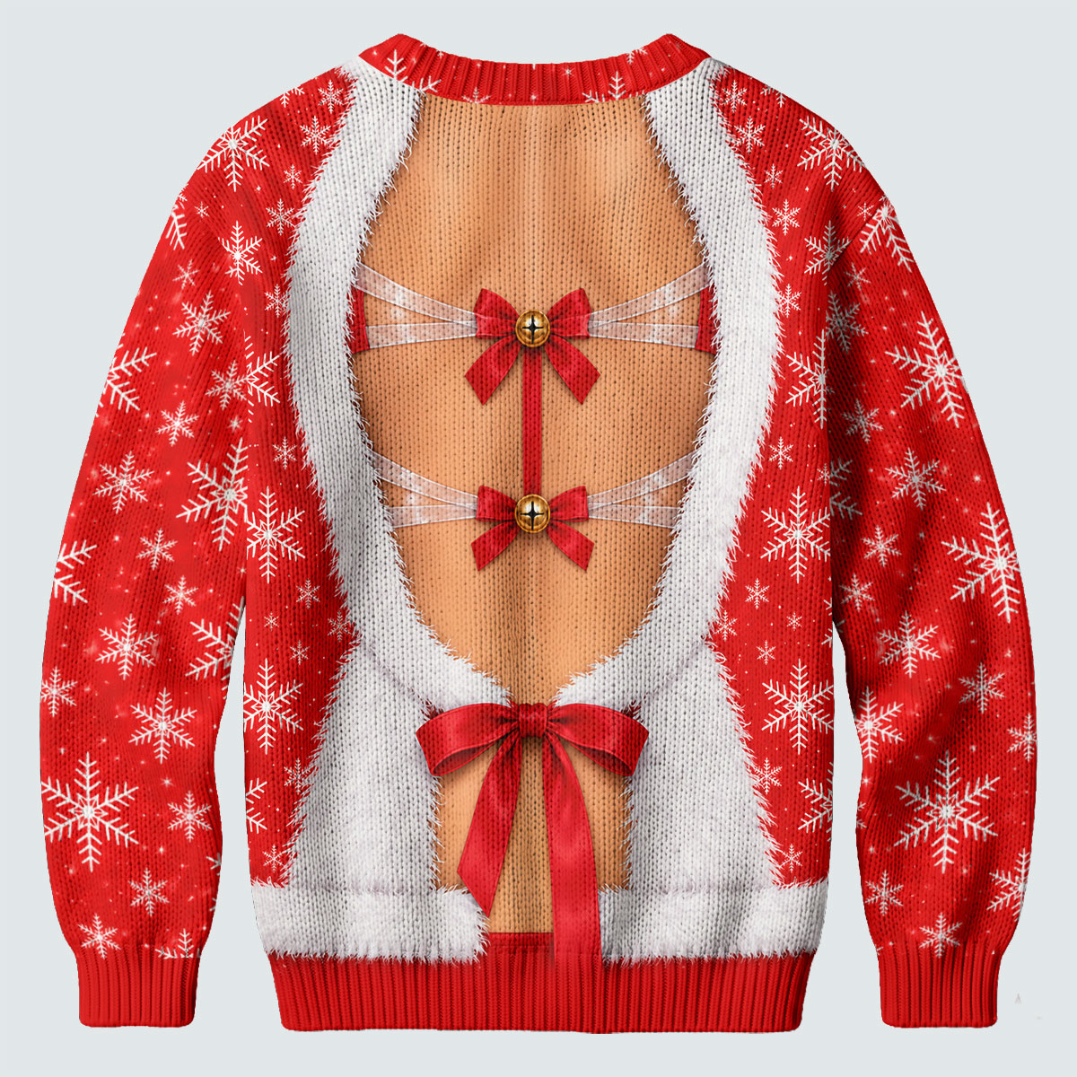 Ribbon Bells Busty Santa Ugly Christmas Sweater, Ugly Sweater Party, Golf Lover Gifts