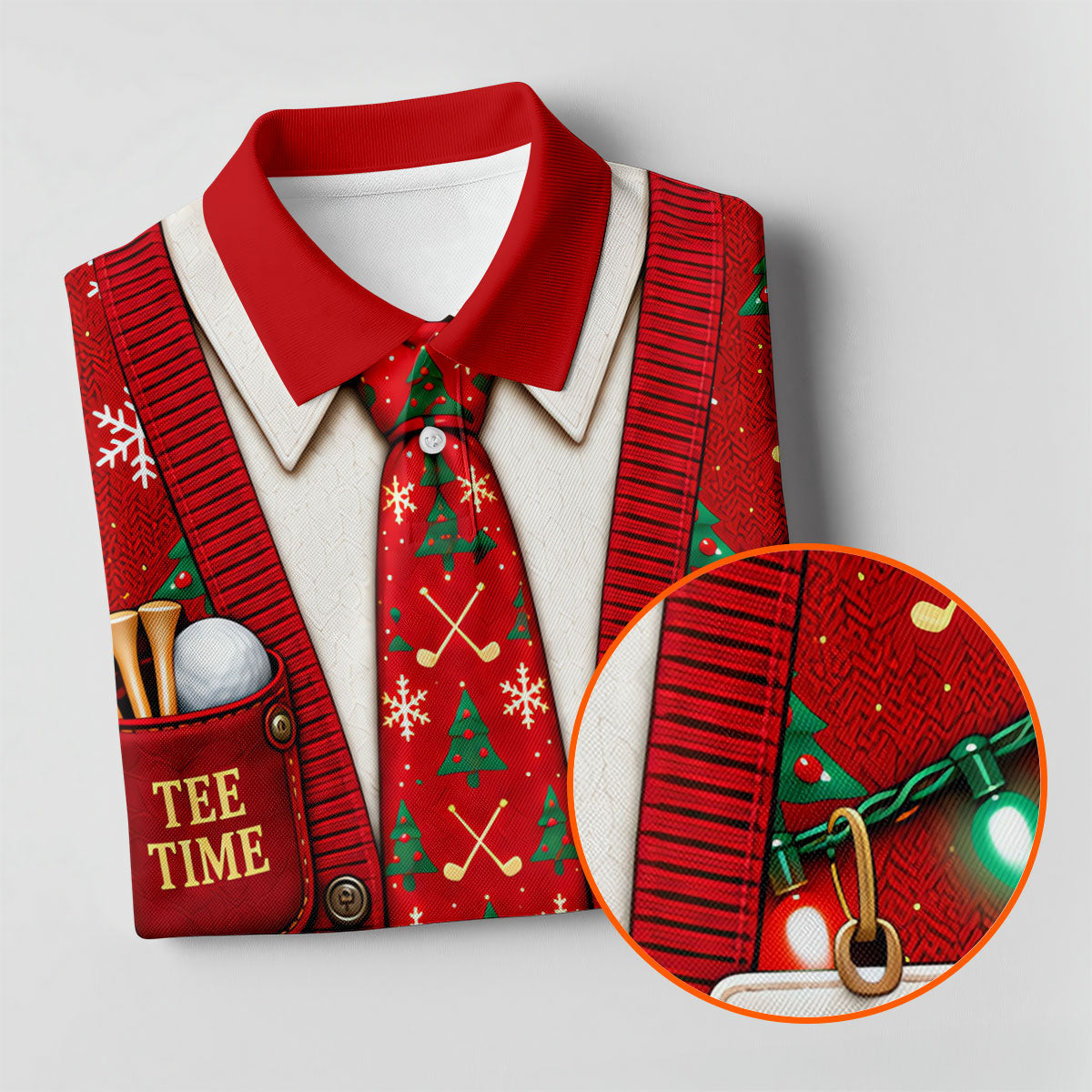 Golfer Of The Year Tie Christmas Golf Shirt, Golf Shirts For Men, Mens Golf Clothing