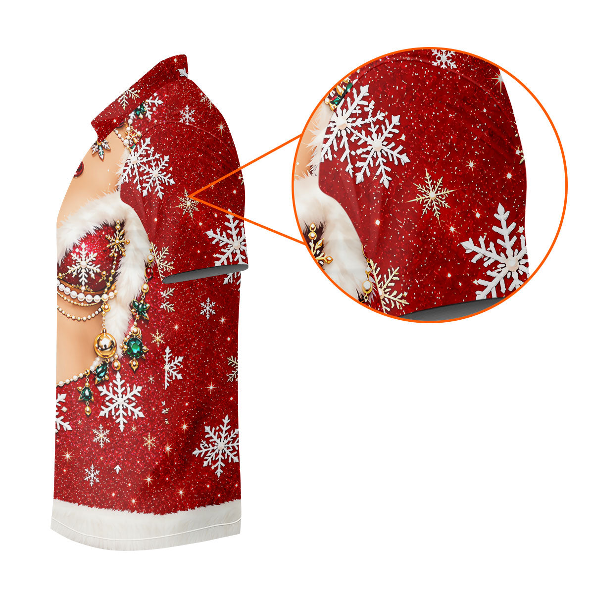 Jeweled Glitter Bra Christmas Golf Shirt, Golf Polo For Men, Mens Holiday Golf Shirts