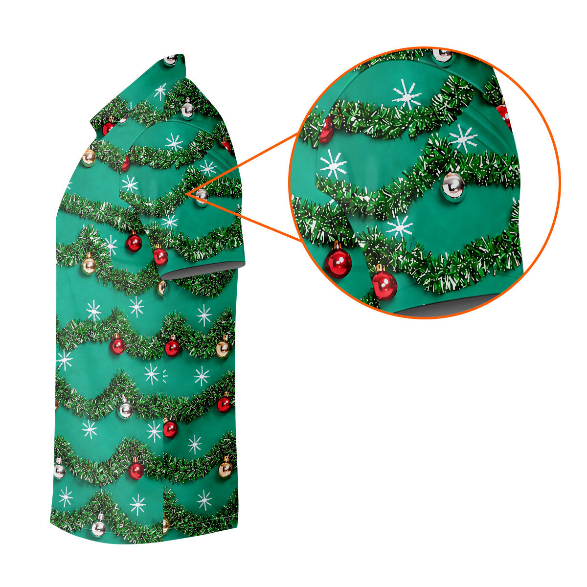 Tinsel Garland Ornaments Christmas Golf Shirt, Golf Gifts For Men, Mens Golf Clothing