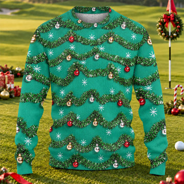 Tinsel Garland Ornaments Ugly Christmas Sweater, Christmas Golf Gift, Christmas Gifts