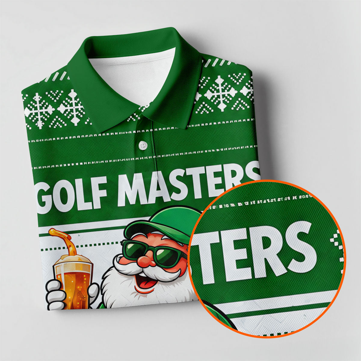 Green Jacket Santa Beer Christmas Golf Shirt, Golf Shirts For Men, Golf Polo For Men