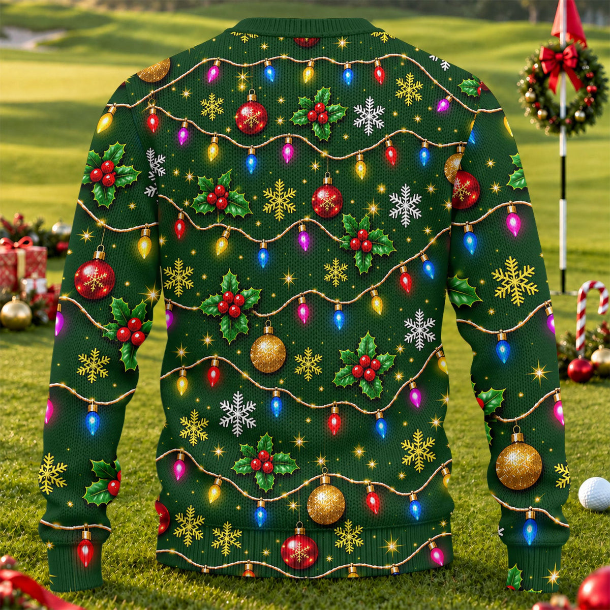 On The Naughty List Abs Ugly Christmas Sweater, Golf Lover Gifts, Funny Xmas Gift