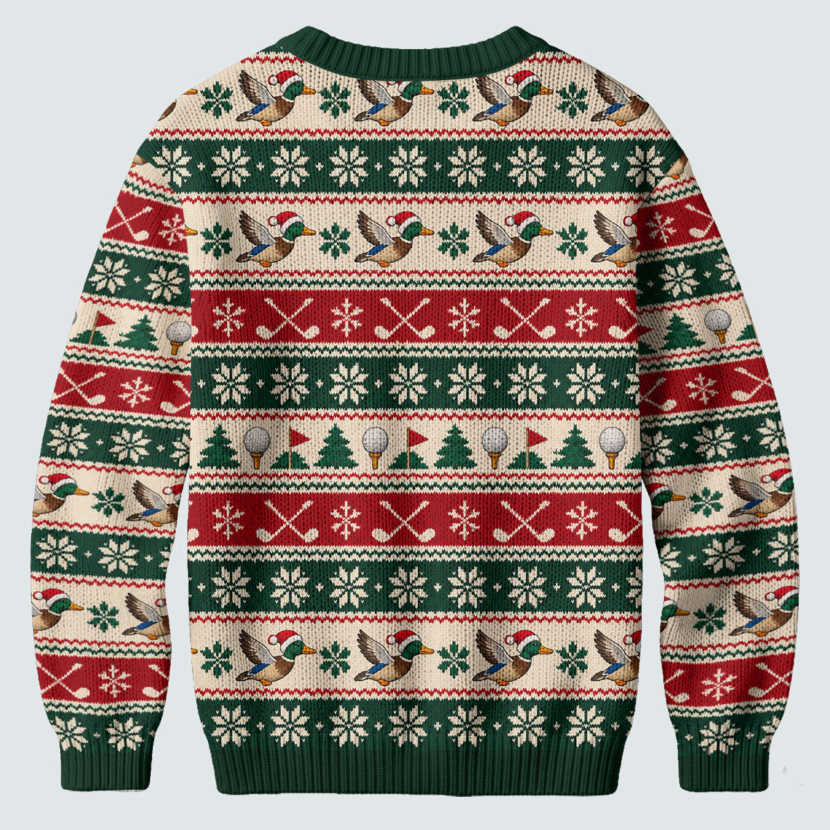Birdies Santa Duck Sleigh Ugly Christmas Sweater, Golf Lover Gifts, Christmas Gifts