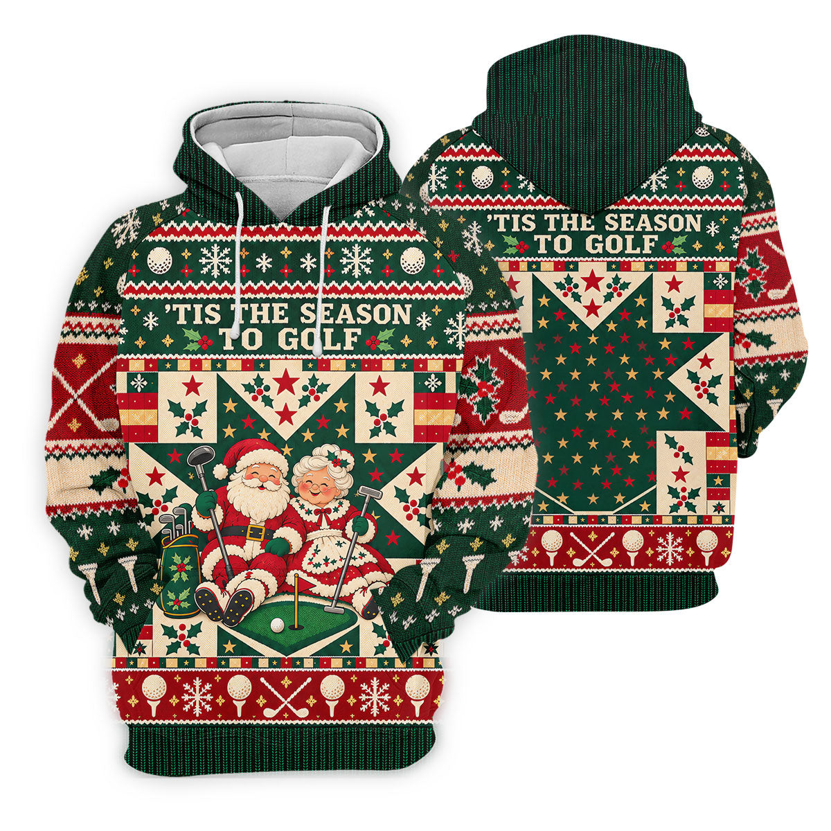 Tis The Season To Golf Christmas Golf Shirt, Funny Mens Golf Shirts, Mens Golf Polo